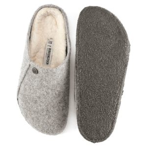 Birkenstock Zermatt Shearling Slipper | Light Gray | Narrow – Women’s (1015086)